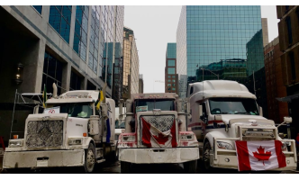 Importante mobilisation des routiers au Canada
